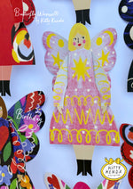 Butterfly Woman Sitting Greeting Card - Stardust