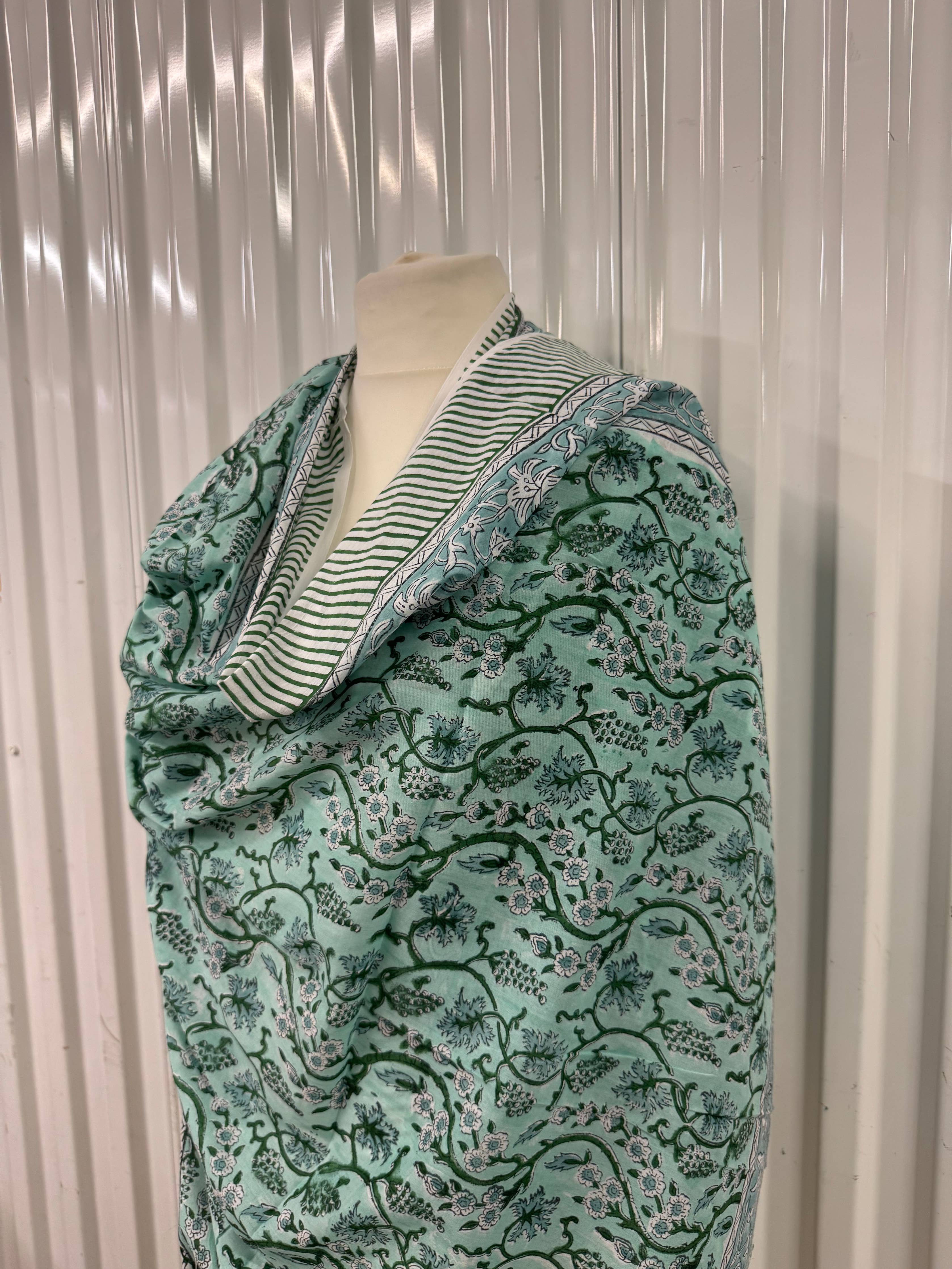 100% Cotton screen print shawl/scarf  with natural dye...