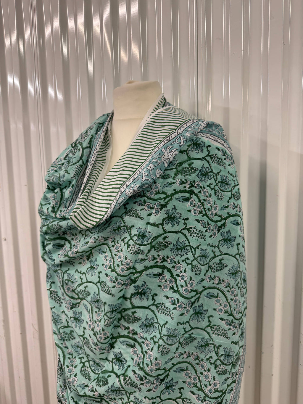 100% Cotton screen print shawl/scarf  with natural dye...
