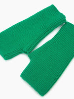 Dylan Wrist Warmers - Green, Knitted: One-size