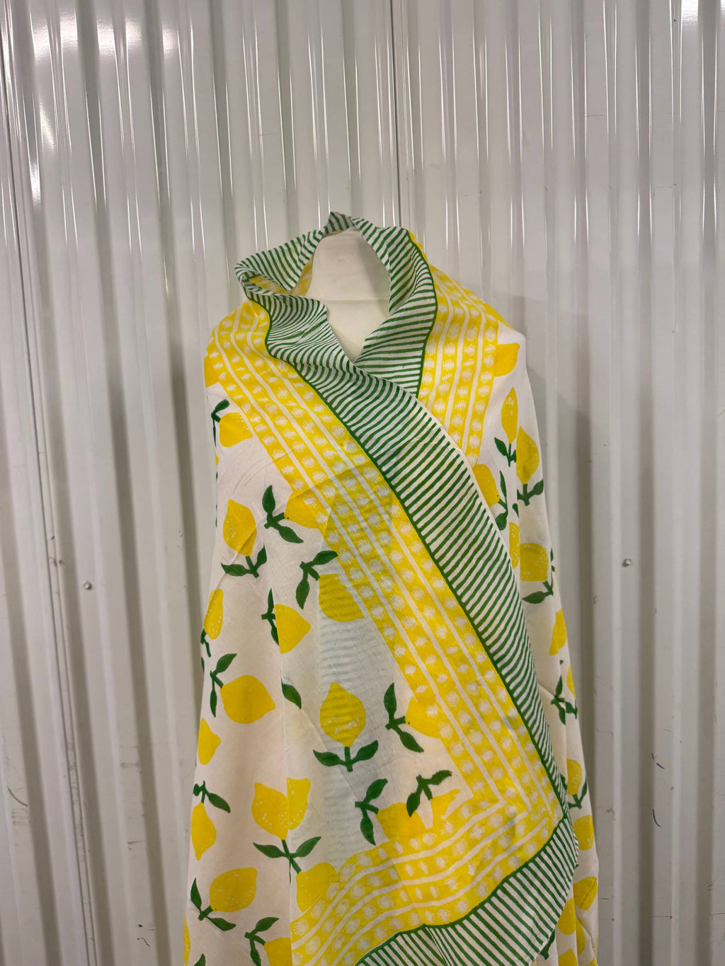 100% Cotton screen print shawl/scarf  with natural dye...
