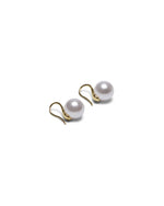 Cambridge Pull Through Ball Earrings | Pearl