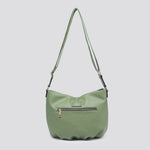 25015 Faux Leather Shoulder Bag: Green