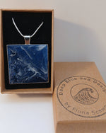 Large Square Oceanwave Necklace