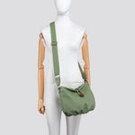 25015 Faux Leather Shoulder Bag: Green