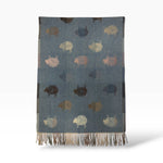 Doodle Sheep Print: Denim