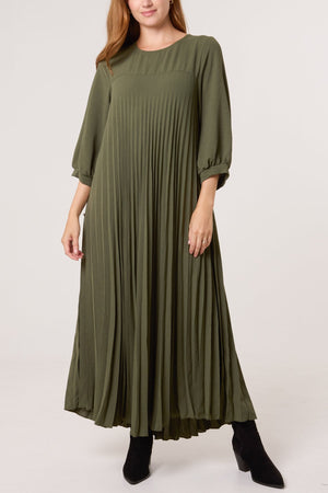 Pleated Maxi Dress