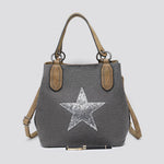 2290 Canvas Star Tote Bag: BLACK