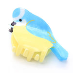 Pearlescent Blue Bird Hair Claw Clip
