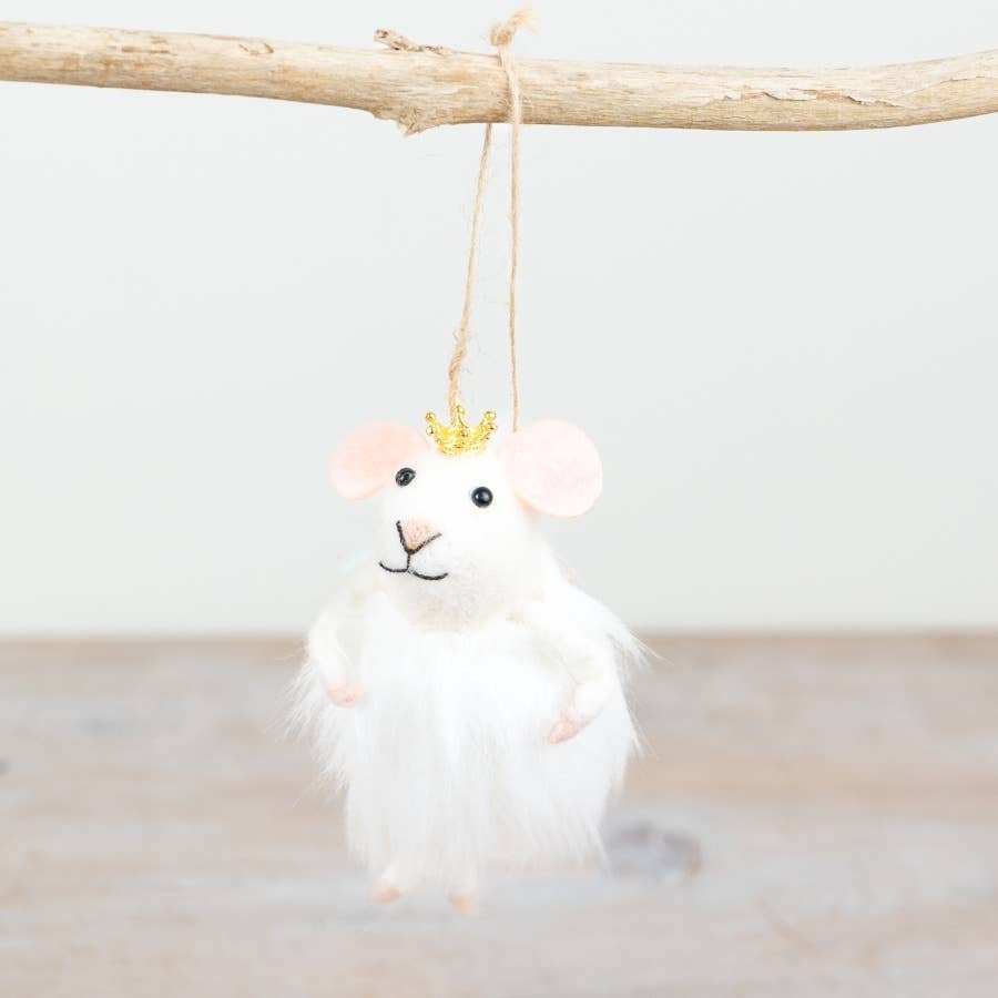 Hanging Felt Mouse, 12cm