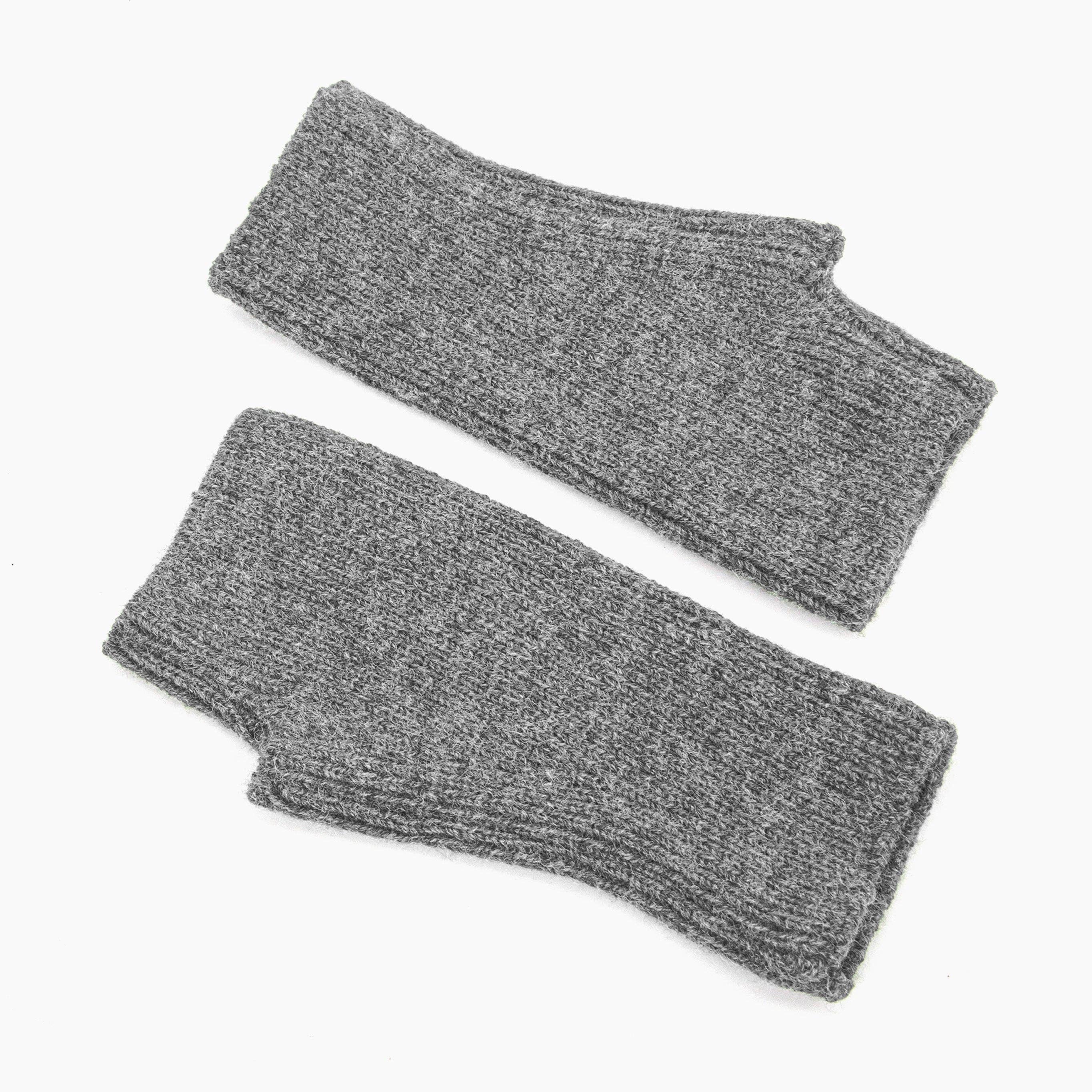 Dylan Wrist Warmers - Dark Grey, Knitted: One-size