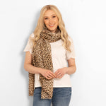 Odessa Lightweight Scarf - Neutral, Leopard: One-size