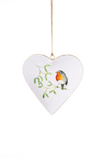 Hand-Painted Hanging Tin Heart Decoration