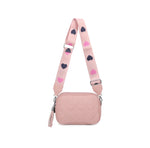 Quilted Heart Crossbody Bag with strap