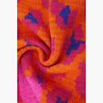 Wylda Hot Pink Leopard and Hearts Heavyweight Scarf: One-size