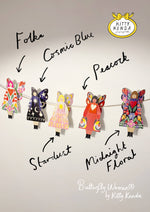 Butterfly Woman Sitting Greeting Card - Midnight Floral