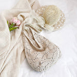 Plain Mono Shoulder Crochet Bag Hobo bag -9420