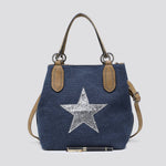 2290 Canvas Star Tote Bag: BLACK