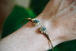 Labradorite Brass Bracelet