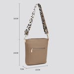 Faux Leather Crossbody Bag # 3320: NAVY