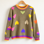 Colourful Heart Knit Jumper