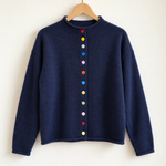 Pretty Velvet Button Cardigan