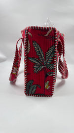 100% Cotton Kantha Quilted Boho Reversible Animal Red Tote Bag