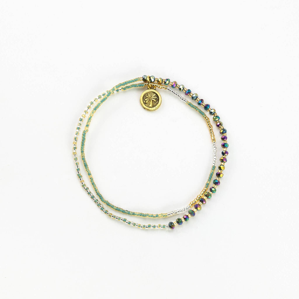 Monte Carlo Surf Bracelet, Beaded Bracelet, by Koh Surf: Green