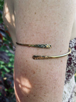 Hammered Brass Arm Bracelet / Boho / Tribal / Spiral / Bangle/ Ethnic / Rustic / Bohemian / Hippie / Body jewellery / Psy / Adjustable
