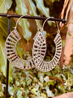 Extra Large Hoops Silver Earrings / Lightweight / Unique Gift / Boho Jewellery / Ethnic / Rustic / Festival / Gypsy / Hippie / Statement