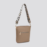 Faux Leather Crossbody Bag # 3320: NAVY