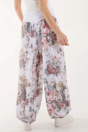 Rose Print Harem Trousers