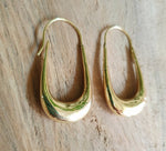 Solid Brass Minimalist Earrings / Geometric Chic Ear Weights Ethnic Boho Classic Bohemian Chic  Gypsy Spiral Hippie Festival Tribal style
