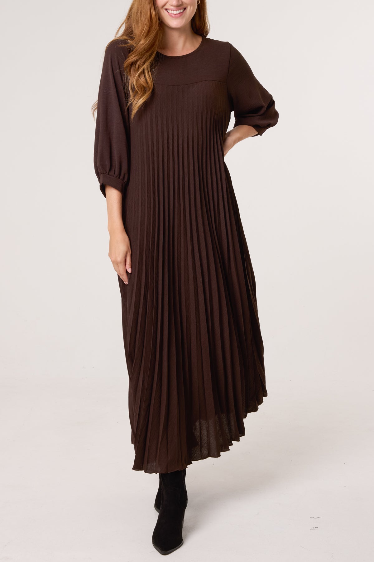 Pleated Maxi Dress