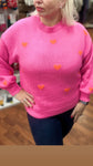 Bright Pink Heart Jumper