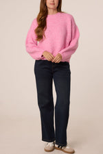 Pink Textured Knit Jumper