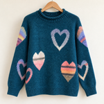 Colourful Love Heart Knit Jumper