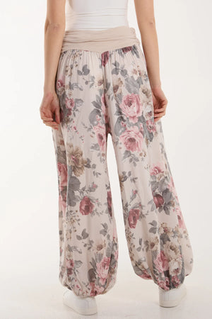 Rose Print Harem Trousers