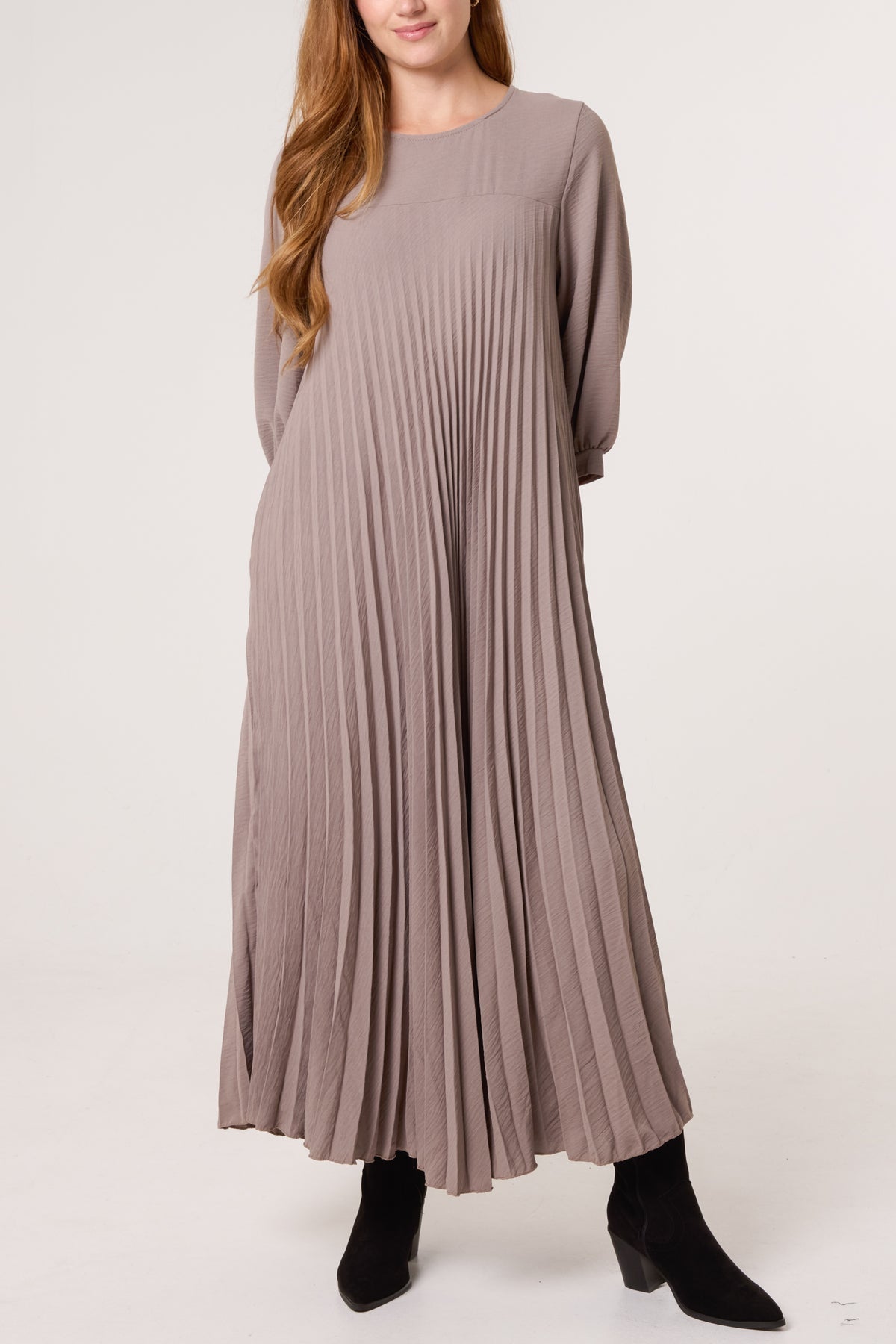 Pleated Maxi Dress