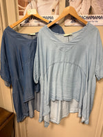 Layered Denim Top