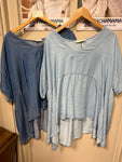 Layered Denim Top