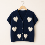 Soft Heart Button-Front Cardigan