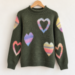 Colourful Love Heart Knit Jumper