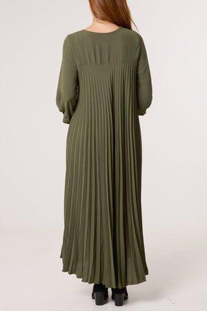 Pleated Maxi Dress