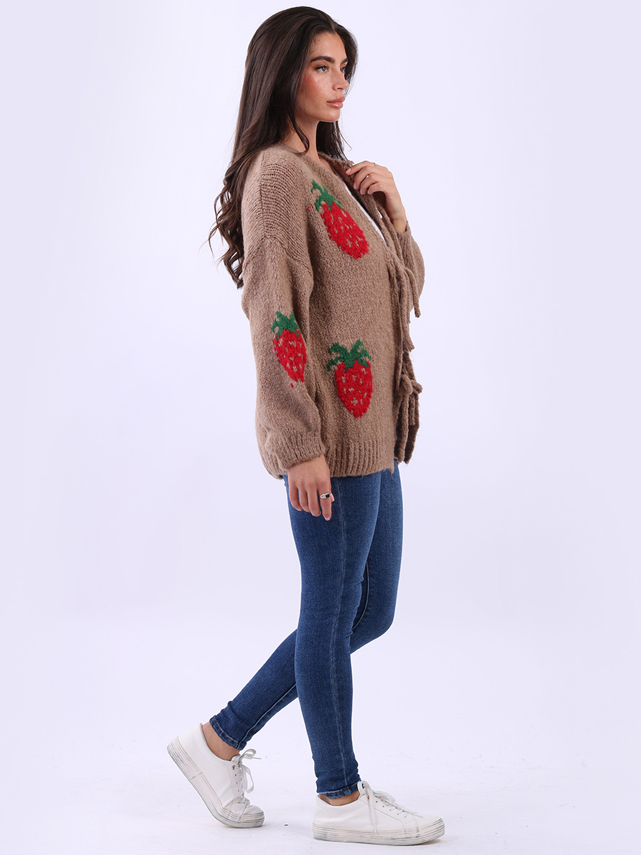 Strawberry Print Cardigan