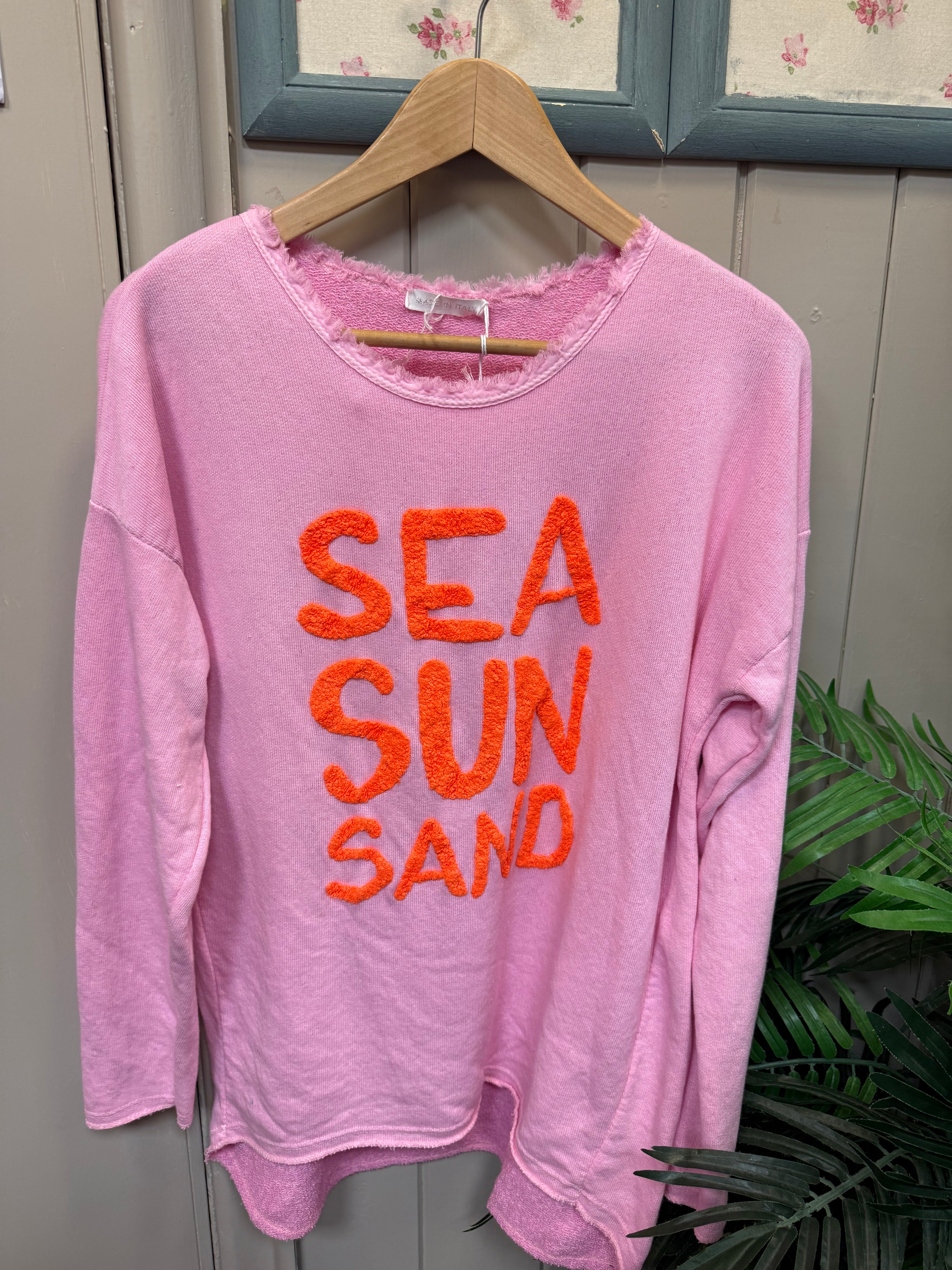 🌊 “SEA SUN SAND” Fleece Sweatshirt