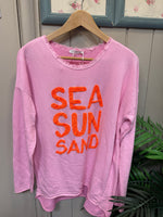 🌊 “SEA SUN SAND” Fleece Sweatshirt