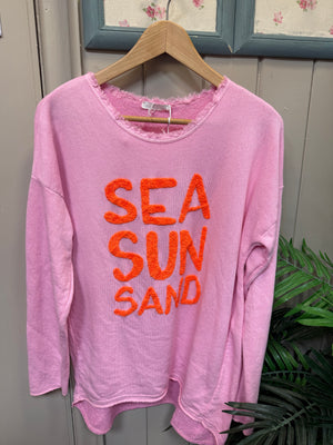 🌊 “SEA SUN SAND” Fleece Sweatshirt