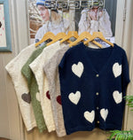 Soft Heart Button-Front Cardigan