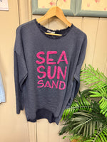 🌊 “SEA SUN SAND” Fleece Sweatshirt